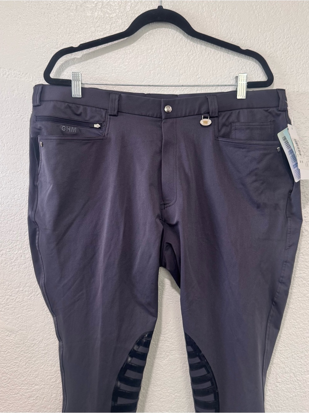 Men's Black Performance Riding Breeches - Picture 5 of 10